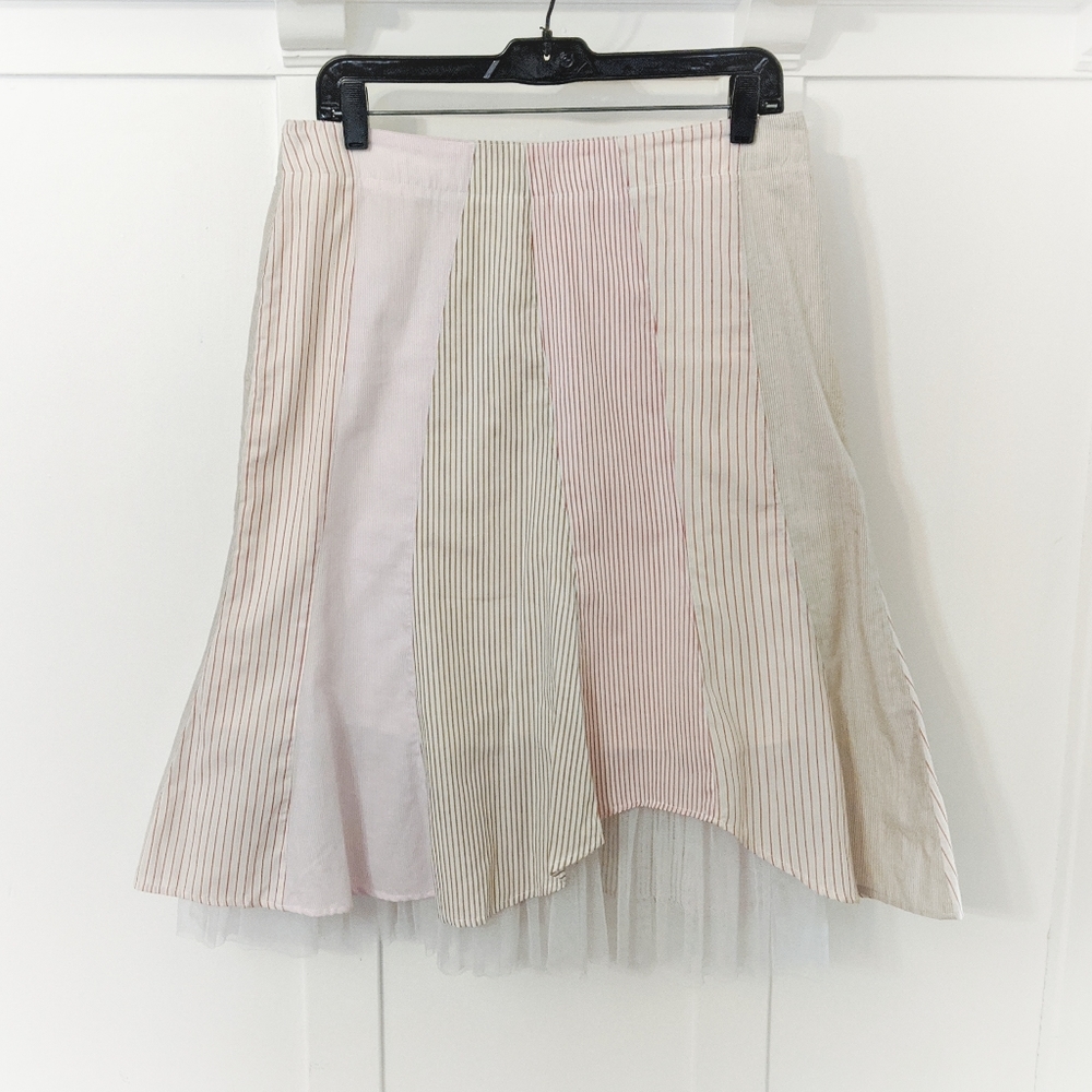 MOVING SALE! NO APPT NECESSARY Fitted Flowy Striped Lace Skirt